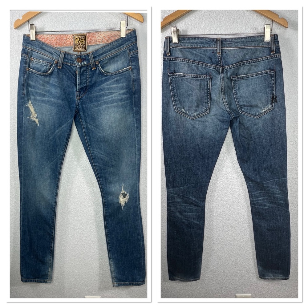 RICH & SKINNY Mended Heart Jeans Sz 26